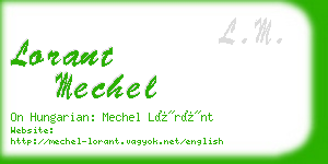 lorant mechel business card